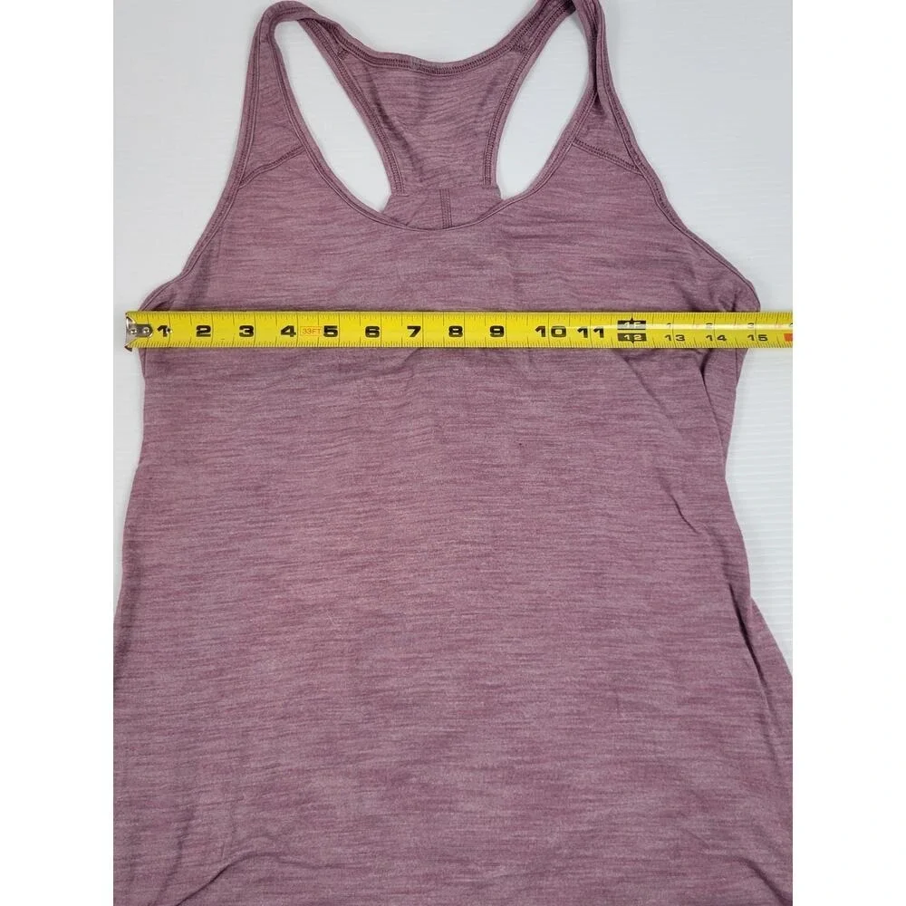 Lululemon Womens 8 Heathered Maroon Red Racerback Athletic‎ Yoga Gym Tank Top